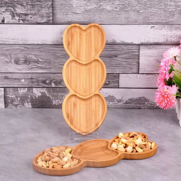 Bamboo shapes snack tray