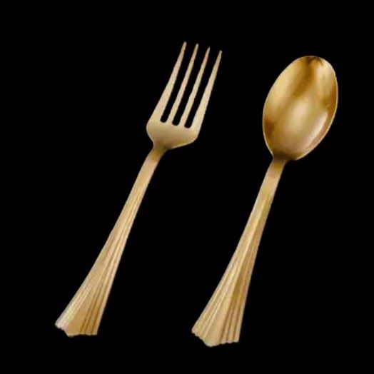 Lightweight Plastic Fork and Spoon