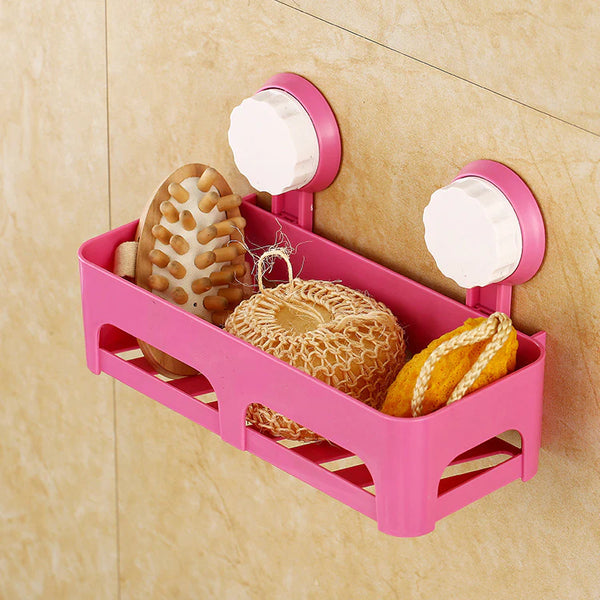 Suction cup colorized storage shelf