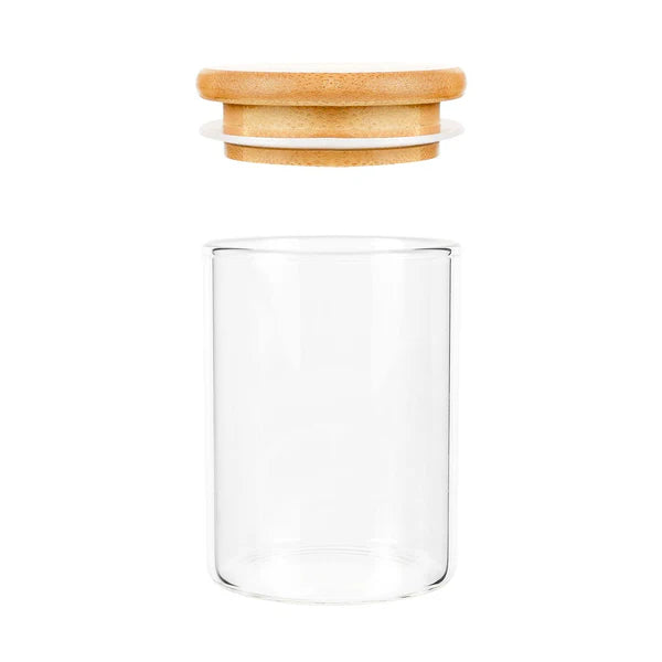 Glass Jar with Pressed Wood Lid