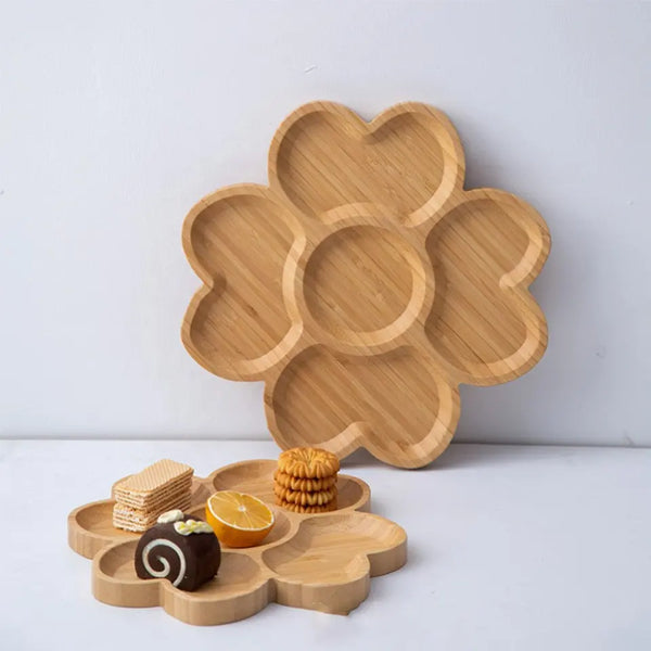 Bamboo food serving tray