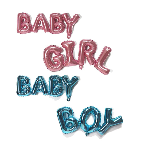 Baby girl/boy letter balloons