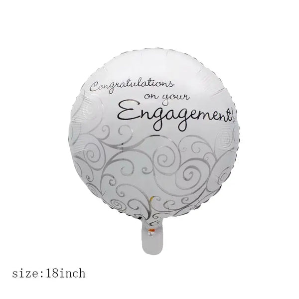 Engagement round shape foil balloon 18 inch