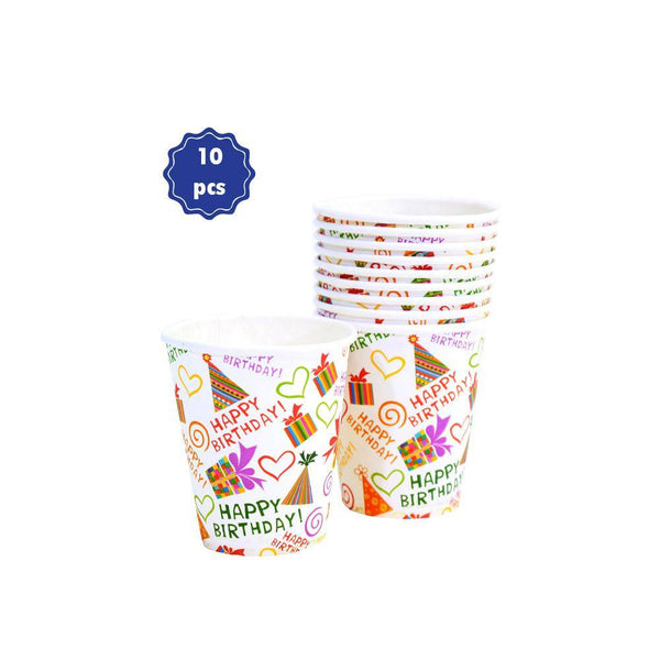 Happy birthday theme paper cups