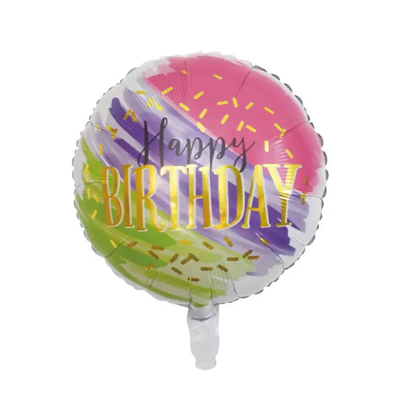 Happy birthday round shape foil balloon 18 inch