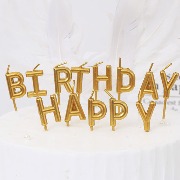 Happy birthday letters candles