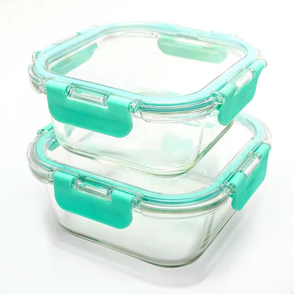 Glass storage container square 2200 ml