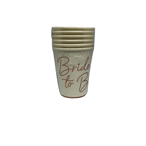 Bride to be paper cups 6 pcs