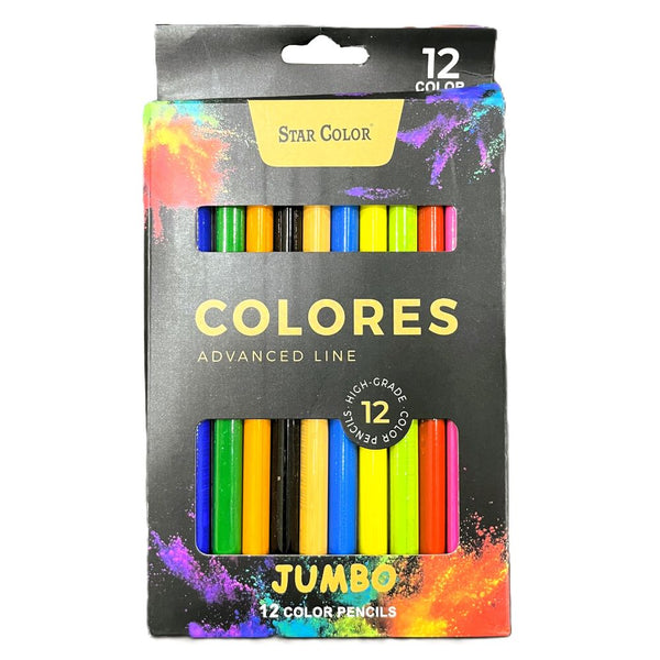 Jumbo coloring pencils - 12 pcs