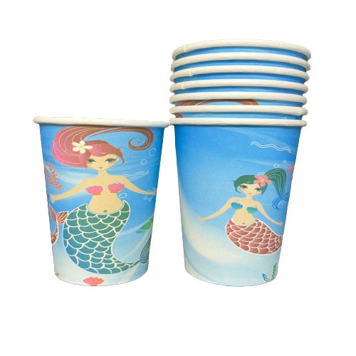 Mermaid paper cup 8 pcs