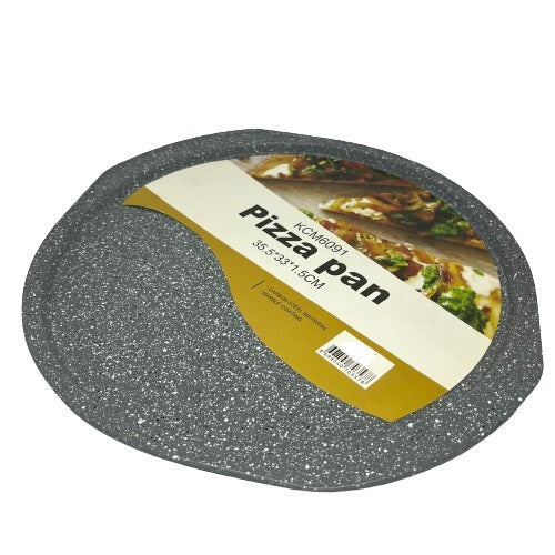 Round marble coated pizza pan 36 x 33 x 1.5 cm