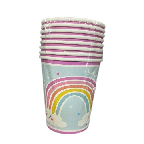 Rainbow paper cup 8 pcs