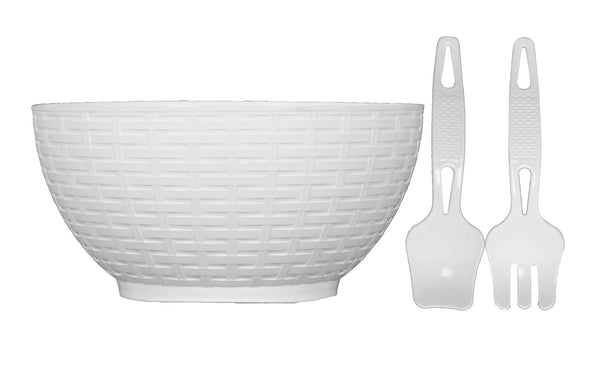 Salad Bowl with spoon and fork