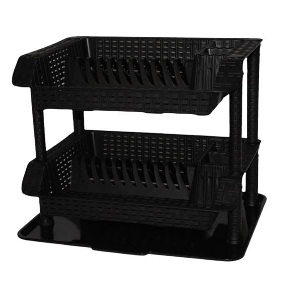 Tornado double shelf rattan drying rack