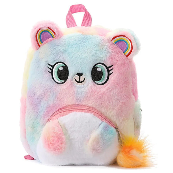 Kawaii Colorful Fuzzy Plush Backpack