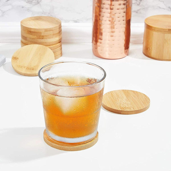 Bamboo coasters 6 pcs