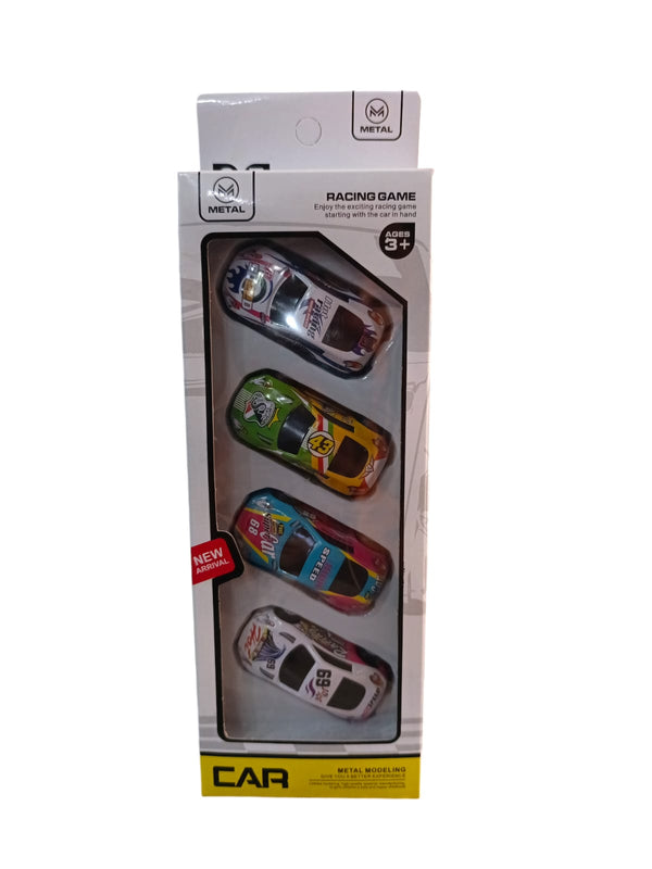 Car Racing Game Metal 4 Pcs