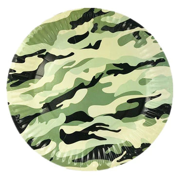 Army theme paper plate 10 pcs 18 cm