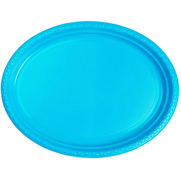 Oval colorful Plastic Plate 6 Pcs