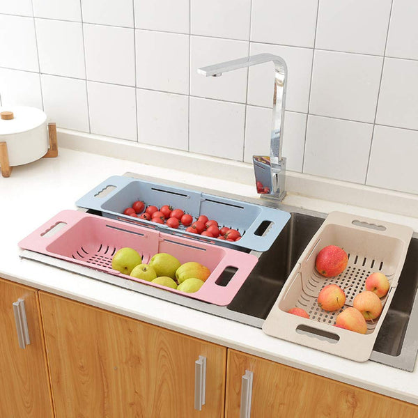 Adjustable fruit  sink drainer
