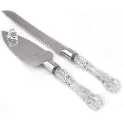 Knife and cake serving spoon set