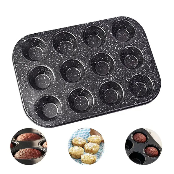 Marble coated 12 cup muffin pan