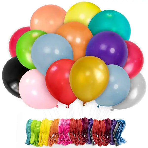 Rubber balloons plain color 8 - 10 pcs