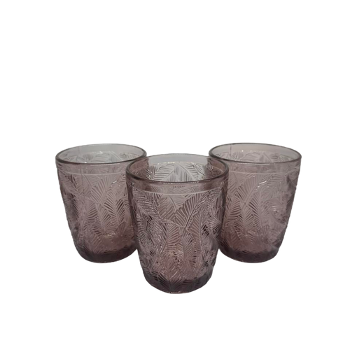 Colored leaves glass cups 6 pcs