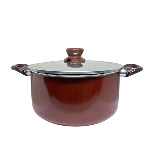 Red with black interior cook pot 30 cm