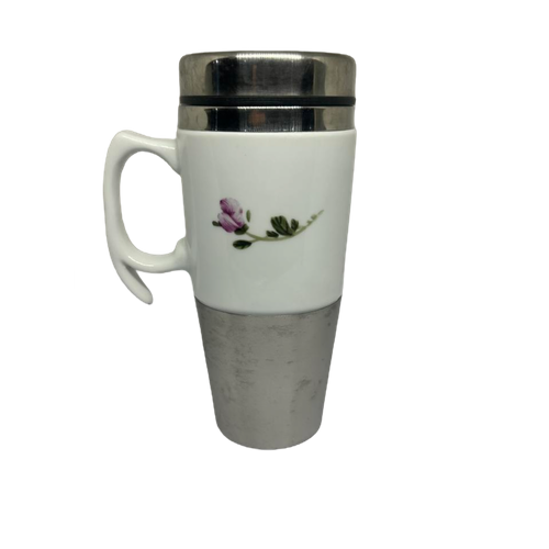 Flower elegant stainless steel mug