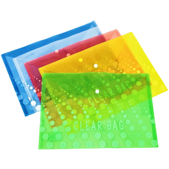 A4 clear colorful file