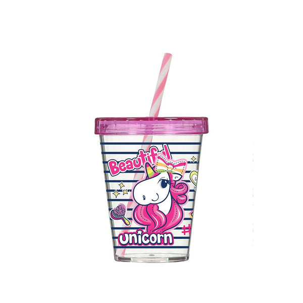 Herevin Tumbler With Straw Unicorn